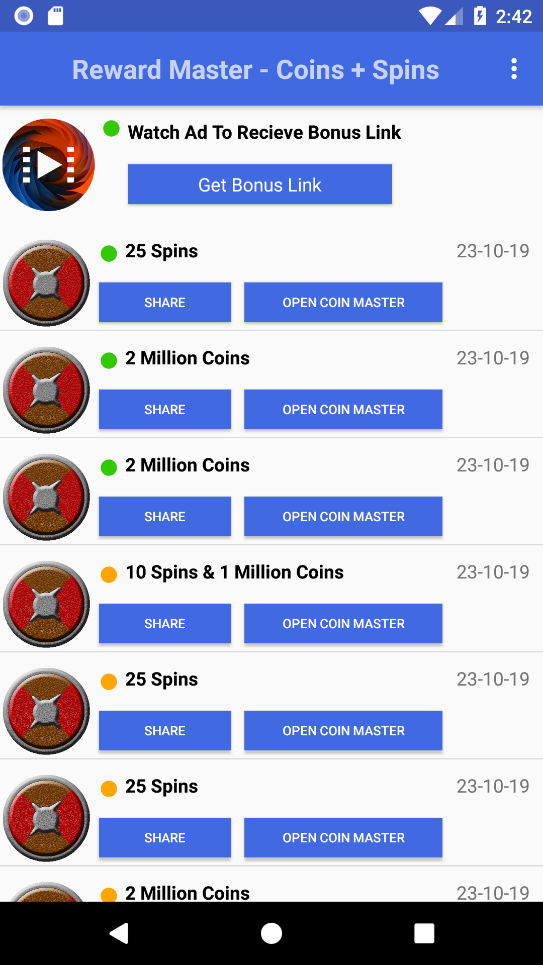 Free 50 spins coin master